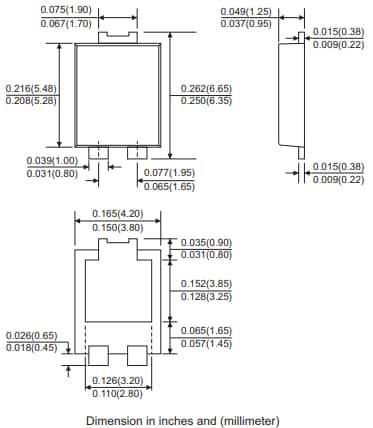 Mechanical Drawing - Comchip Technology CDBHA10200LR-HF Low VF Schottky Barrier Rectifier